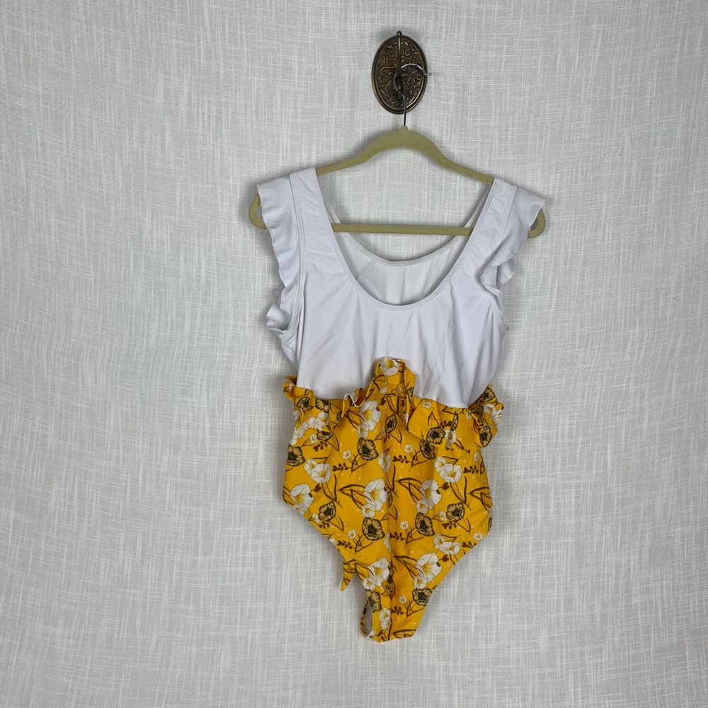 NEW Shein Floral Belted One Piece Swim Size 2X
